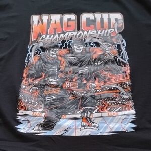 Men's Black XL Lug Wag Cup Championship Hockey Skeleton Shirt Streetwear